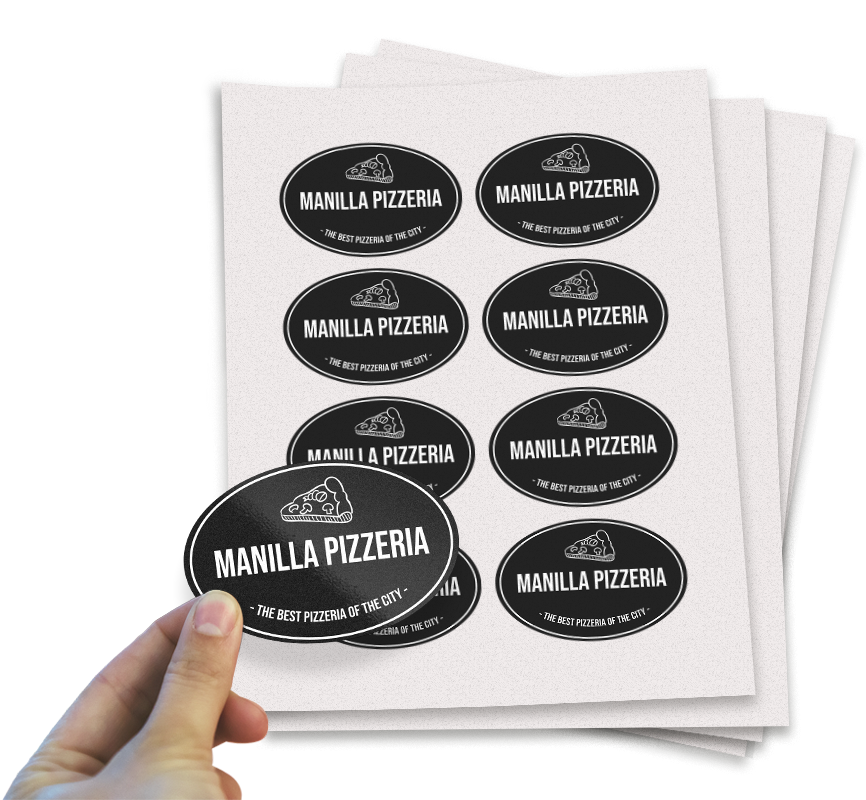 Custom printed stickers with your logo branding from Keepsake Creative